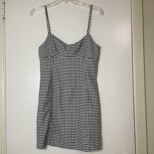 Bec + Bridge French Liaison Mini Dress black squares size US 6